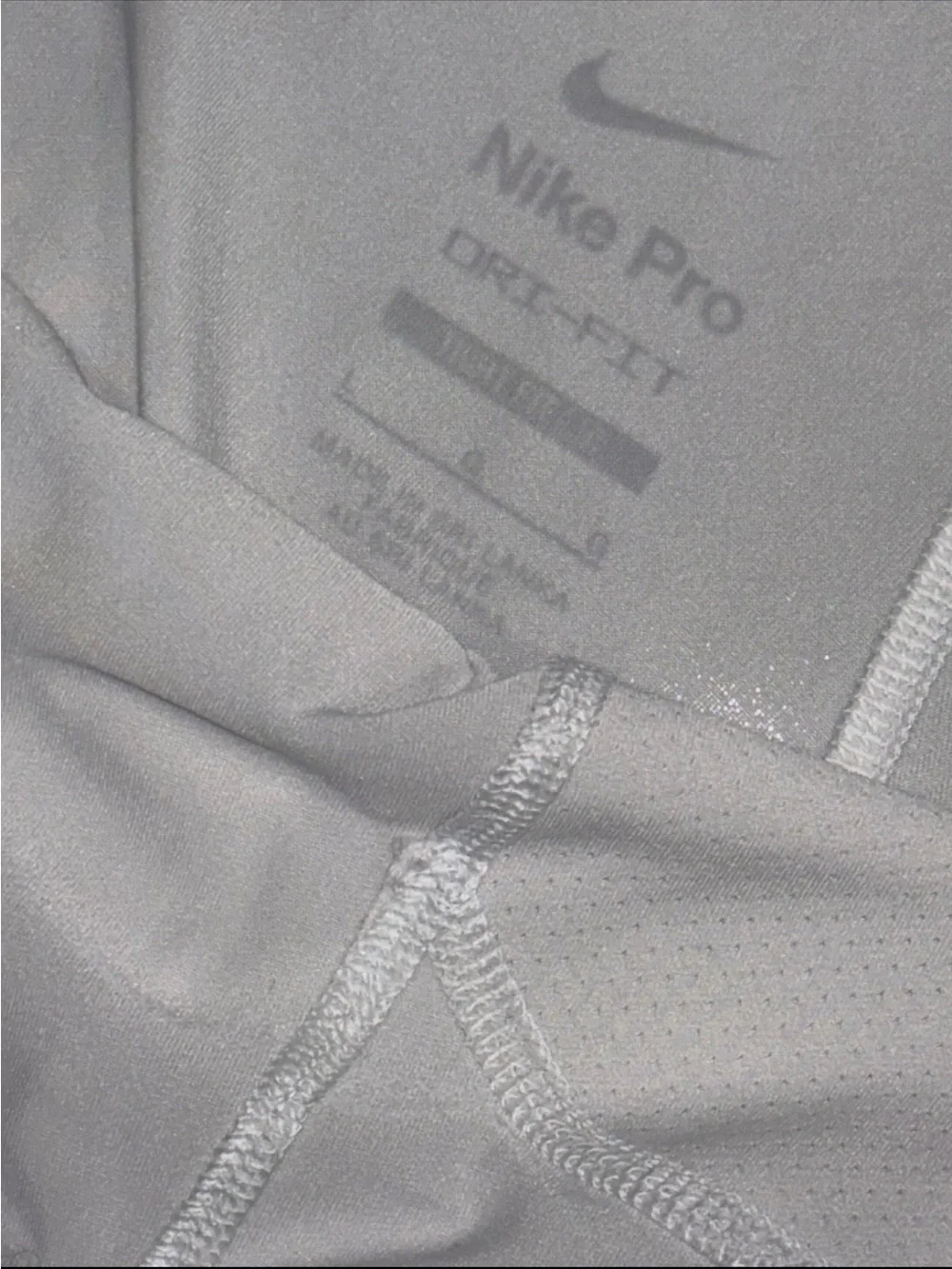 Nike Pro Dri-Fit Compression Tights Mens SZ.L White Athletic Training Pants